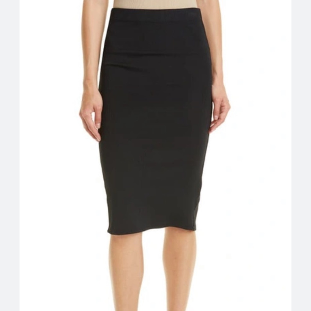 NWT Anine Bing Riley Rib Knit Skirt In Black